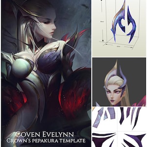 Coven Evelynn pepakura template (crown) from League of Legends