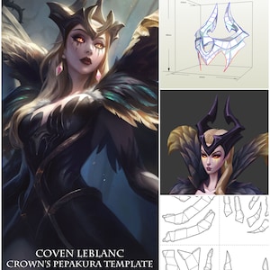 Coven LeBlanc pepakura template (crown) from League of Legends