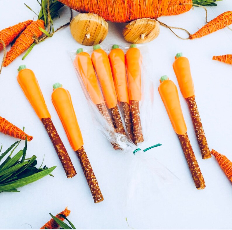 Easter Chocolate Carrots Easter Basket Stuffers Easter Etsy