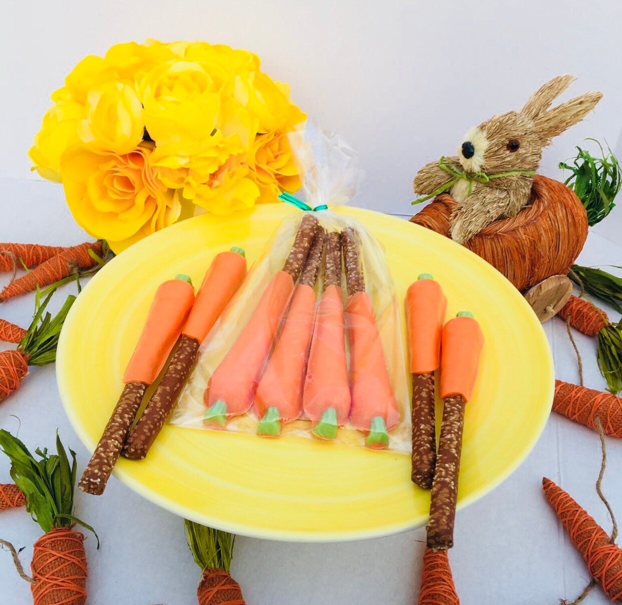 Easter Chocolate Carrots Easter Basket Stuffers Easter Etsy