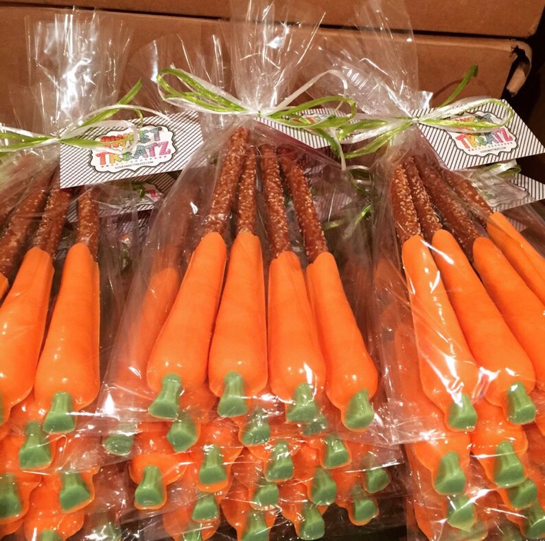 Easter Chocolate Carrots Easter Basket Stuffers Easter Etsy