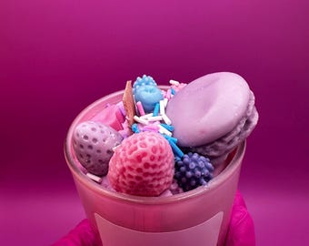 Vela de soja con aroma a macaron de frutos rojos escarchado / Berry Bliss