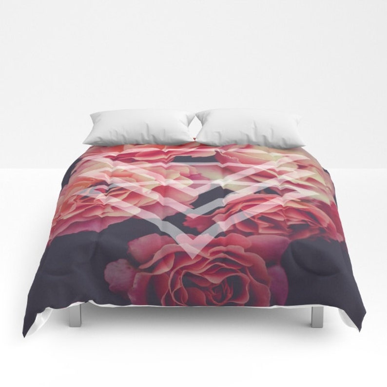 Boho Duvet Cover Full Queen King Fl Rose 50