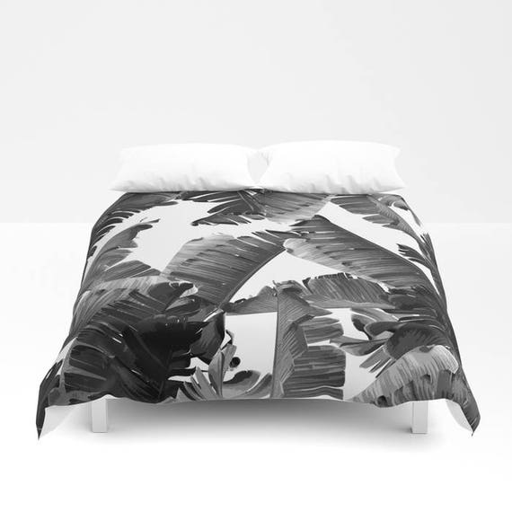 Black White Duvet Cover Full Queen King Coastal Bedroom Etsy