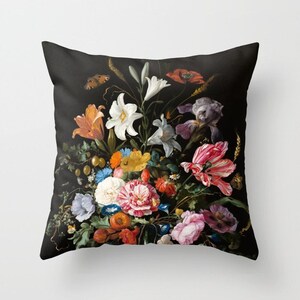 dark floral cushion