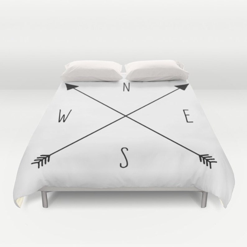 Compass Duvet Cover Arrows Full Queen King Image 0