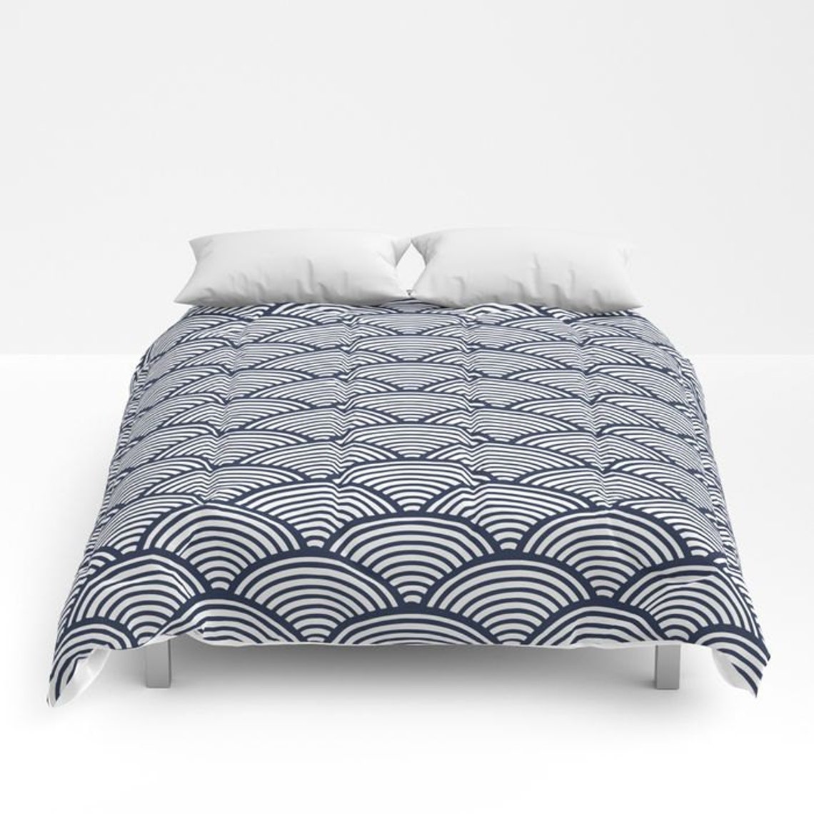 Blue Duvet Cover Full Queen King Duvet Blue Comforter Etsy