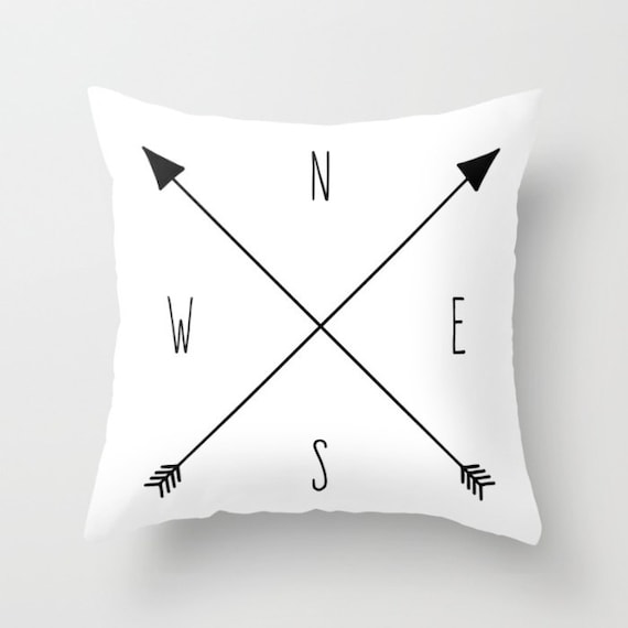 Accent Decorative leather pillow black white 4 triangles case cushion cover