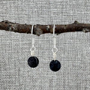 Sterling Silver Black Beads, Silver Earrings, Handmade Earrings, Gift for Her,  Gift for Mom, Minimalist Earrings, Dangle Earrings