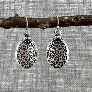 Filigree Dangle Earrings, Silver Earrings,  Boho Earrings, Bohemian Earrings, Statement Earrings, Gift for Her,Gift Earrings, Boho Style