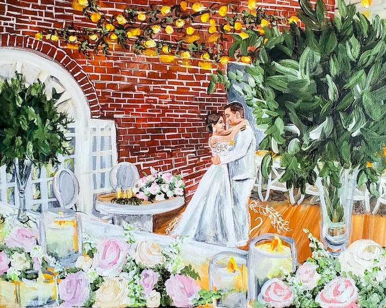 Live Wedding Painting VA Wedding First Dance Painter Etsy