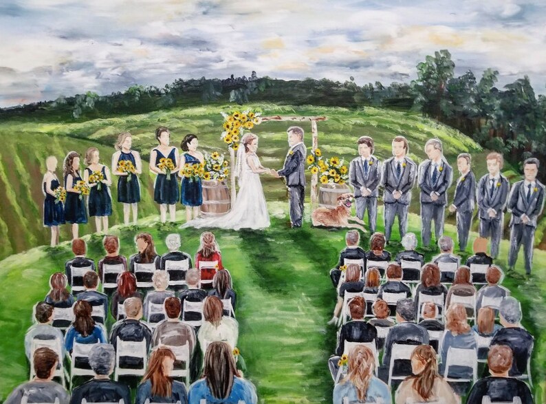 Live Wedding Painting Washington DC Maryland Virginia Etsy