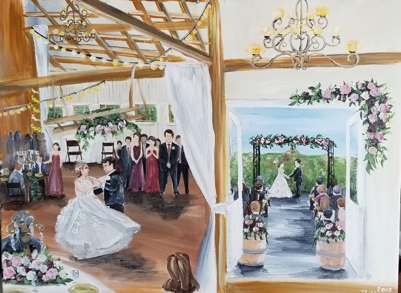 Live Wedding Painting Washington DC Maryland Virginia Etsy