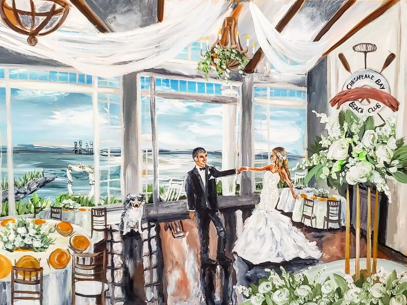 Live Wedding Painting VA Wedding First Dance Painter Etsy