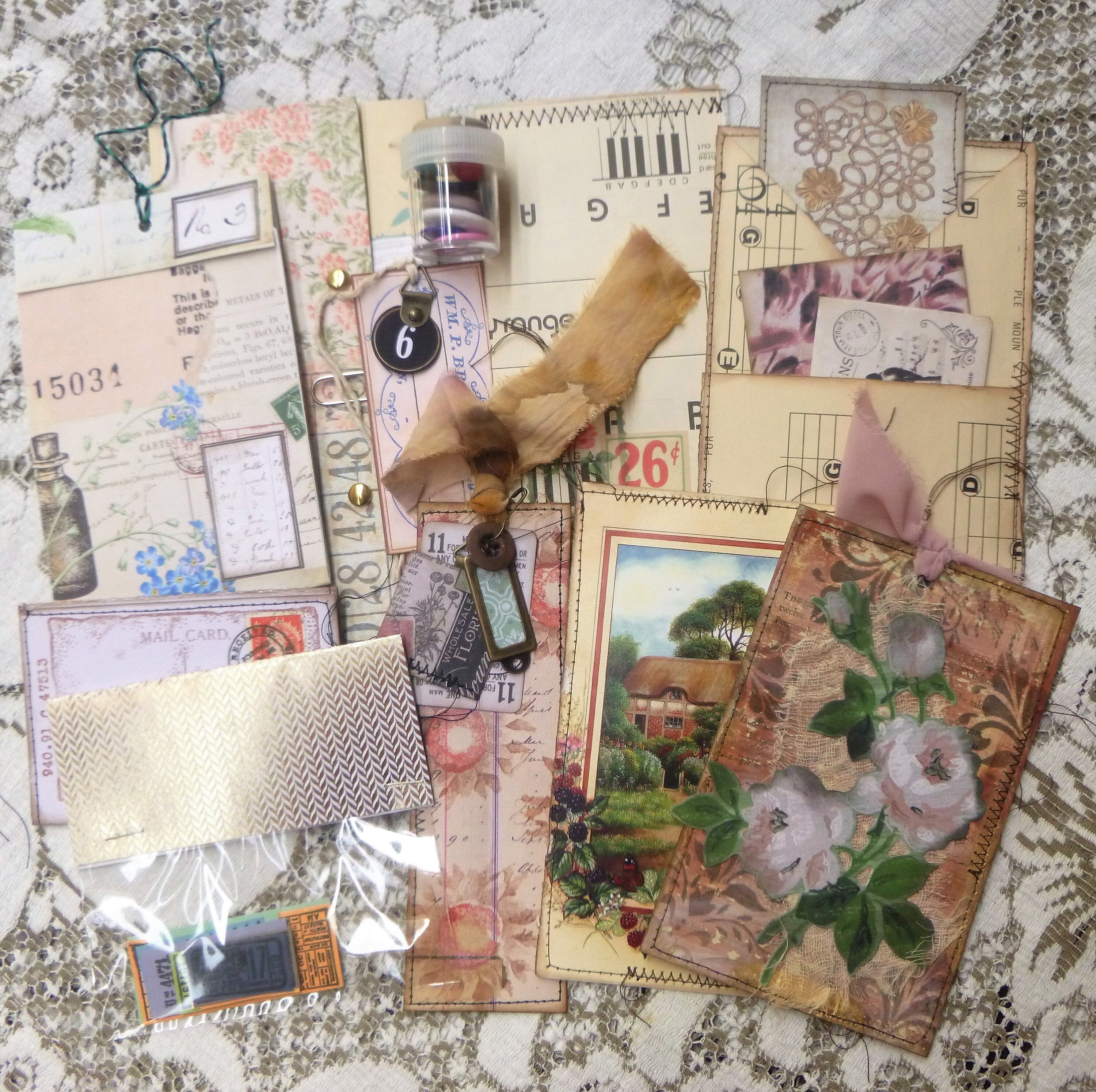 Assorted Mixed Handmade Ephemera Bundle Junk Journal Etsy Australia