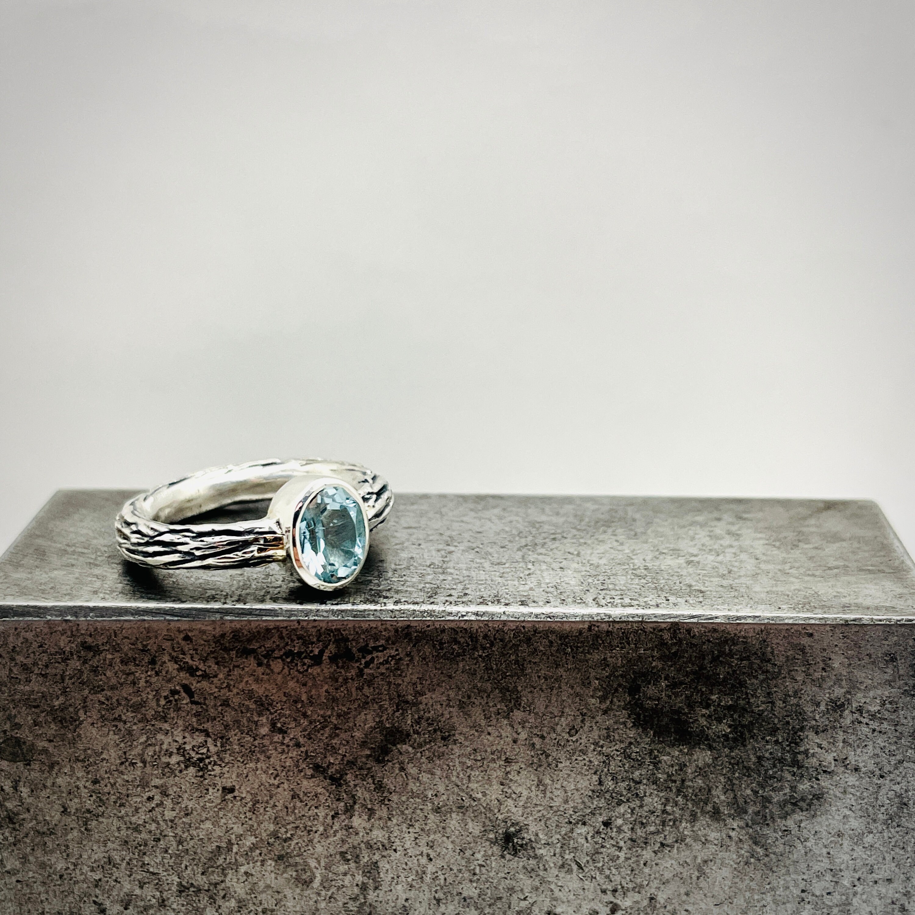 BLUE TOPAZ RING, Amazonas Ring, Simple Silver Ring, Unique Elegant