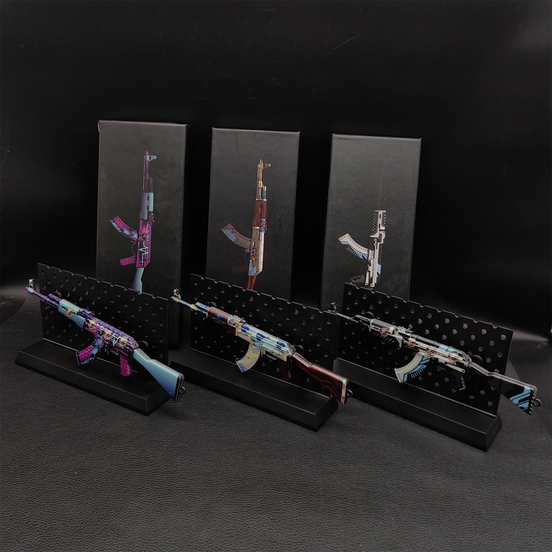 CSGO Game AK47 Neon Rider AK47 Case Hardened Vulcan Skin Model 1/6 ...
