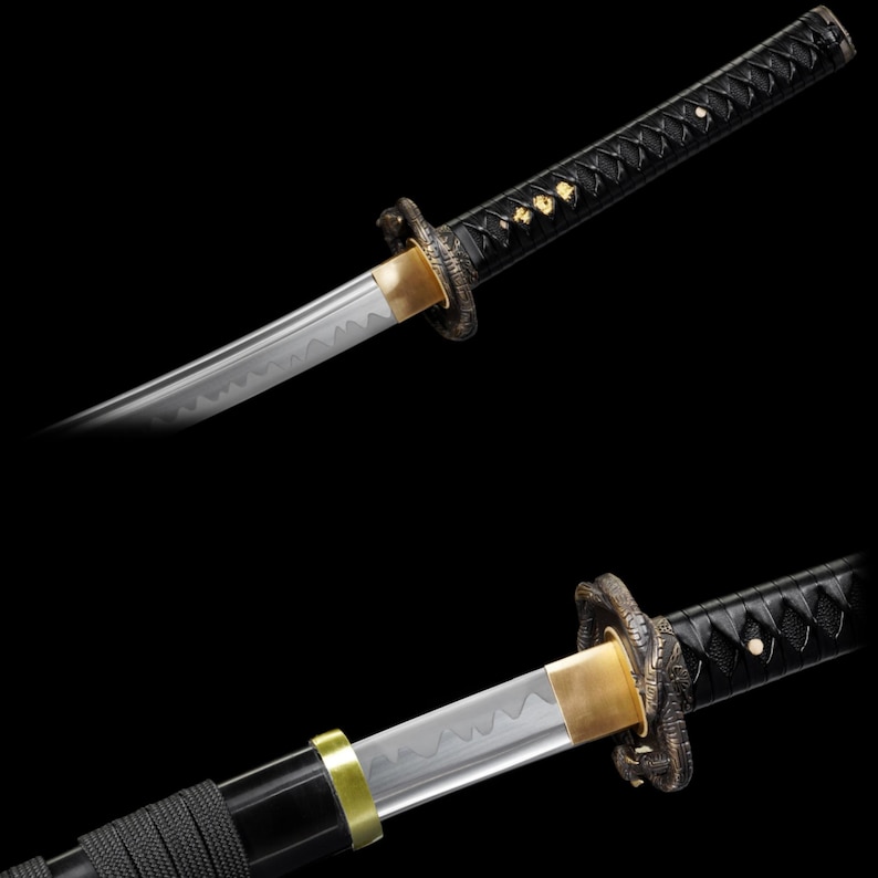 Handgefertigt Drachen Tsuba Katana Skyrim Oblivion Klassische Klinge Schwert Akavir Krieger Katana Für die Sammlung Bild 5