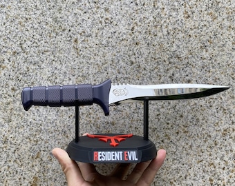 Handcrafted Resident Evil Leon Primal Knife Replica Metal Cosplay Prop Re4 Gamer Ideal Gift