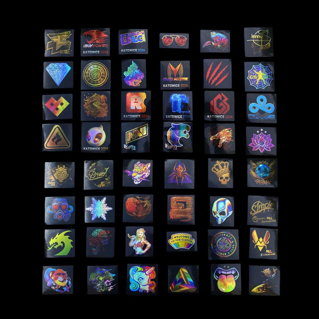 50PCS Holographic CS2 Stickers CSGO Rare Stickers Lotus Stone Scales ...