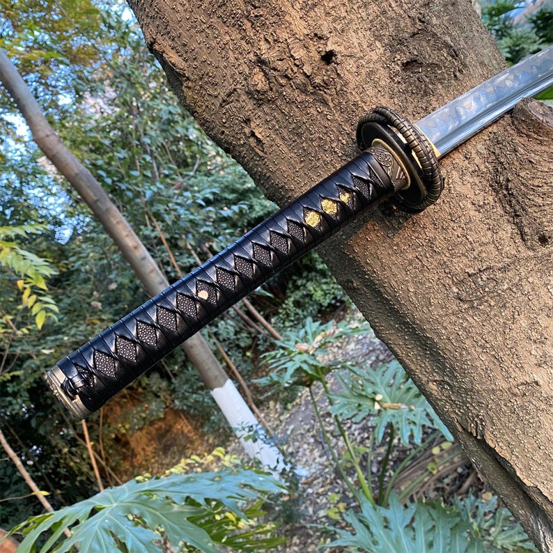 Handgefertigt Drachen Tsuba Katana Skyrim Oblivion Klassische Klinge Schwert Akavir Krieger Katana Für die Sammlung Bild 16