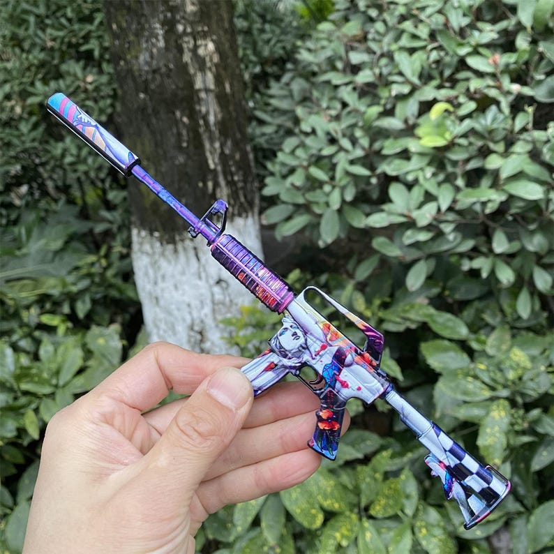 CSGO Hot Skin M4A1-S Vaporwave Tiny Gun Metal Craft for Gamer Cool ...