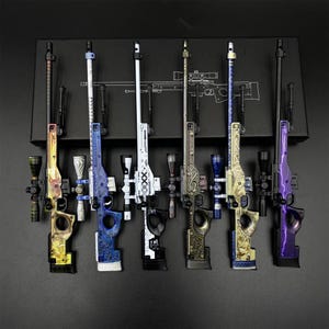 CSGO AWP Dragon Lore Gungnir Printstream Hot Skins: Miniatur-Nachbildung des CS2 AWP-Scharfschützengewehrs aus Metall (20,5 cm/8 Zoll)