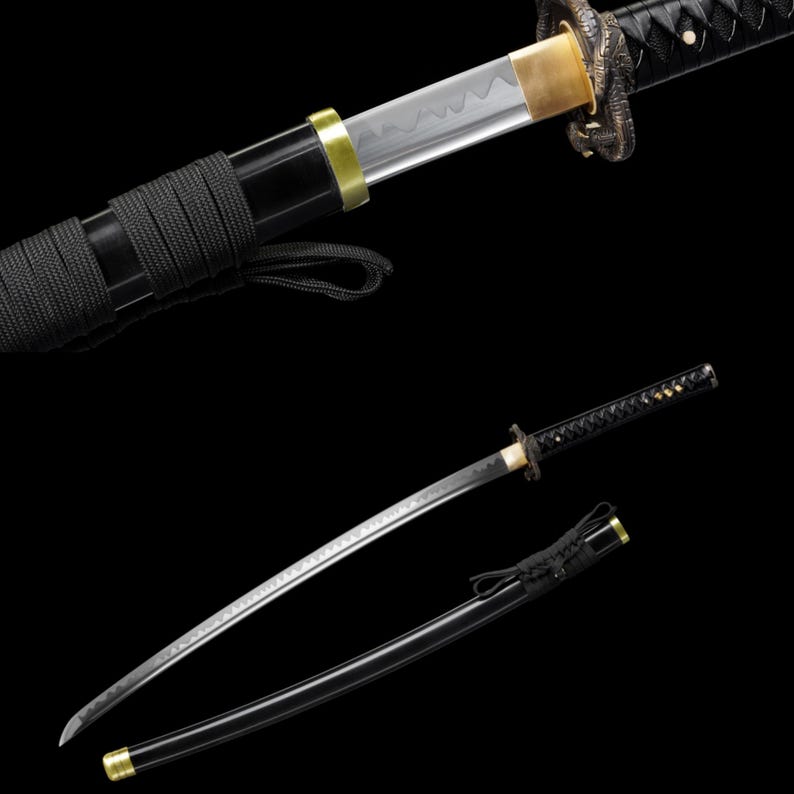 Handgefertigt Drachen Tsuba Katana Skyrim Oblivion Klassische Klinge Schwert Akavir Krieger Katana Für die Sammlung Bild 4