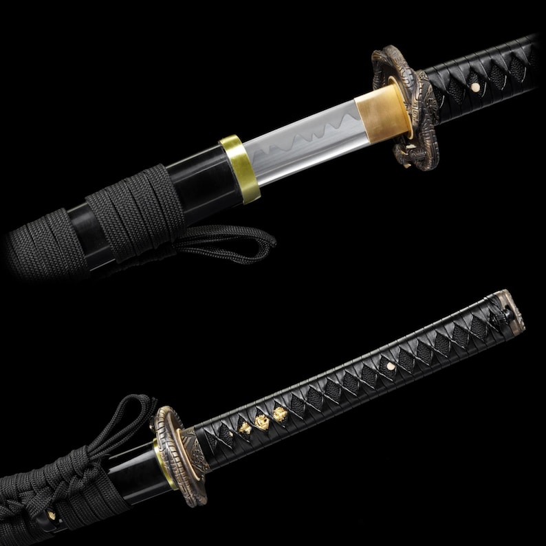 Handgefertigt Drachen Tsuba Katana Skyrim Oblivion Klassische Klinge Schwert Akavir Krieger Katana Für die Sammlung Bild 7