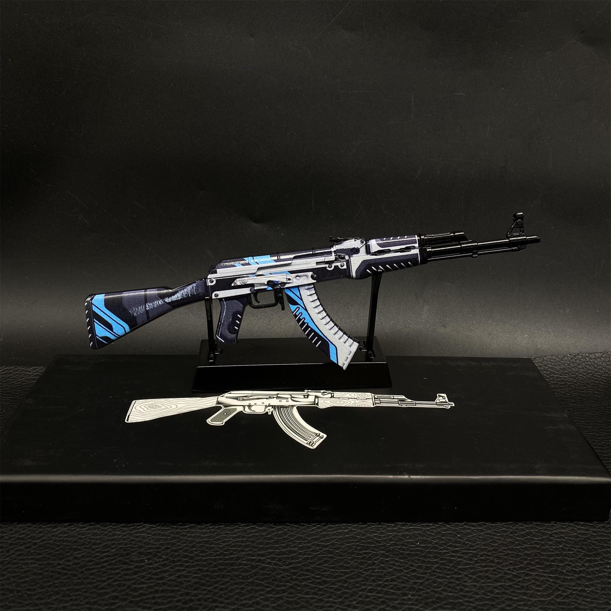CSGO Game AK47 Neon Rider AK47 Case Hardened Vulcan Skin Model 1/6