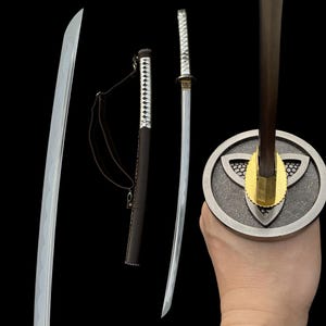 Customized Walking Dead Blade Girl Michonne's Katana Hand-forged 1065 Carbon Steel Zombie Killing Sword For Collection