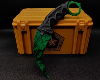CSGO Gamma Doppler Karambit Trainer: Steel Cosplay Knife Gift Box