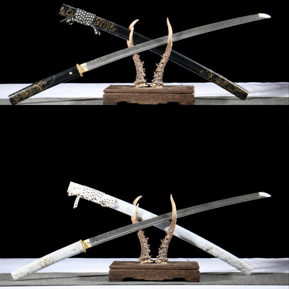 Ghost of Yotei Atsu Katana Damascus Steel Version Hand-forged