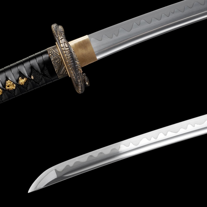 Handgefertigt Drachen Tsuba Katana Skyrim Oblivion Klassische Klinge Schwert Akavir Krieger Katana Für die Sammlung Bild 9