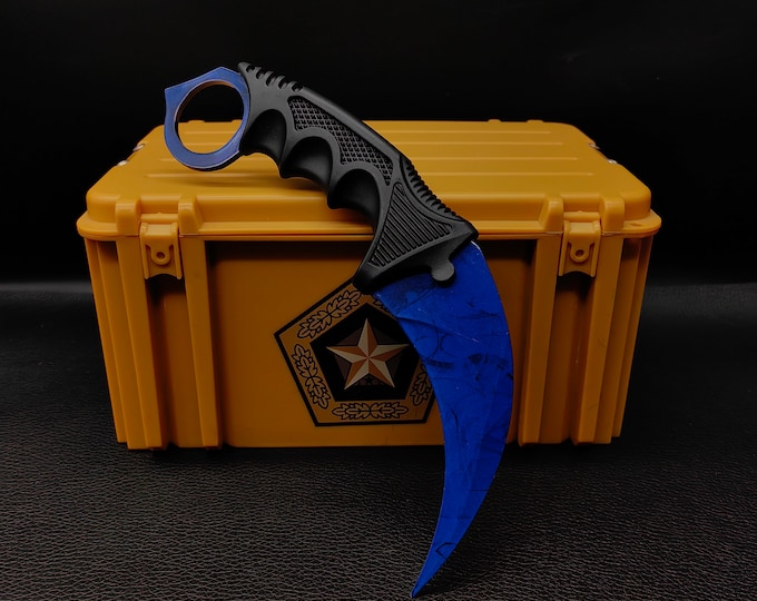 CSGO Karambit Metal Replica: Blue Gem Sapphire Skin With Gift Box - Etsy