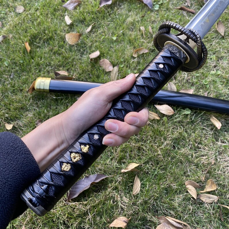 Handgefertigt Drachen Tsuba Katana Skyrim Oblivion Klassische Klinge Schwert Akavir Krieger Katana Für die Sammlung Bild 15