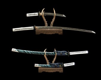 GOT Lord Jin Sakai Katana Wakizashi T10 Stahl Replik Geist von Yōtei Wolf Katana Set IRL Zum Sammeln