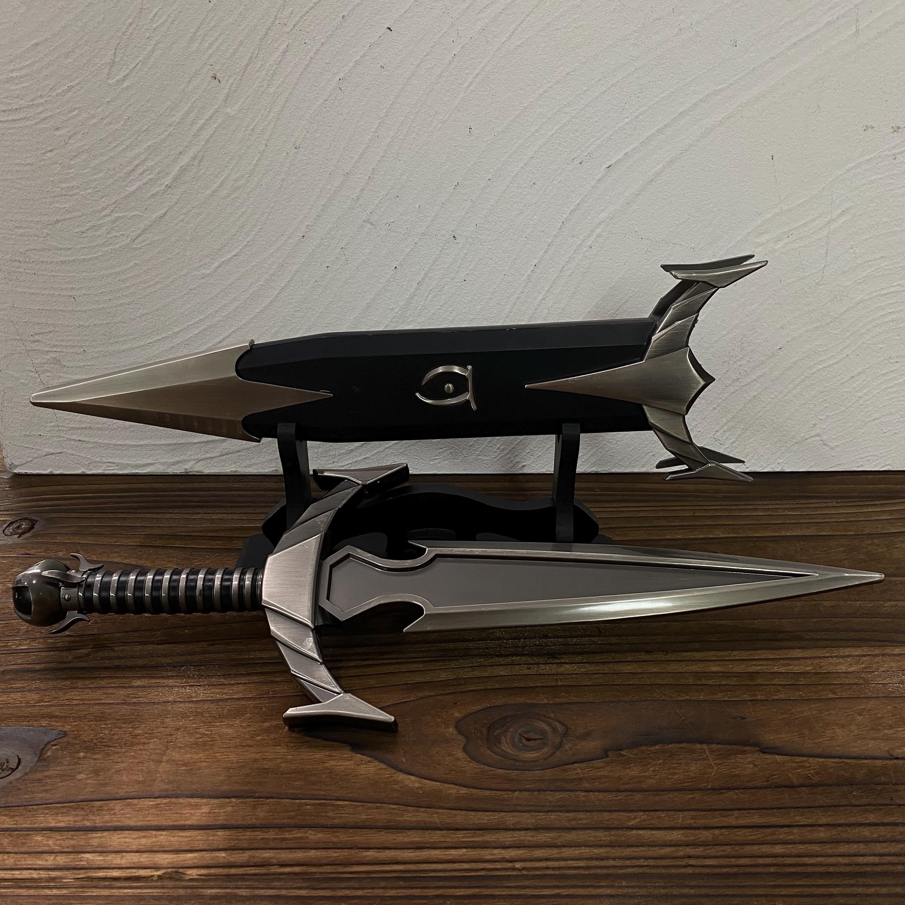 Handmade Oblivion Mehrunes Dagon Razor 45CM/17.7" Metal Skyrim Daedric Dagger Life-Size Dagon Dagger Blunt Replica Oblivion Cosplay Prop