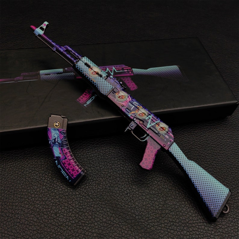 CSGO AK47 Neon Rider Skin Small Scale Replica Neon Rider AK47 1/6 Scale ...