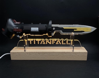 Titanfall 2 Data Knife Metal Replica: Handmade Game Cosplay Prop with Light-Up Display