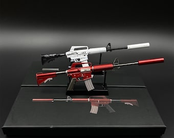 Miniatura de la M4A1-S Printstream M4A1 roja de CSGO: réplica metálica a escala 1/5