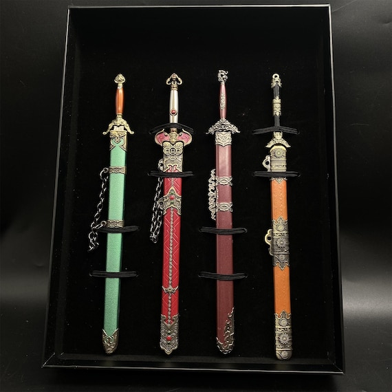 ミニチュア清朝剣レプリカセット：グリーンデスティニー、ジェネラル