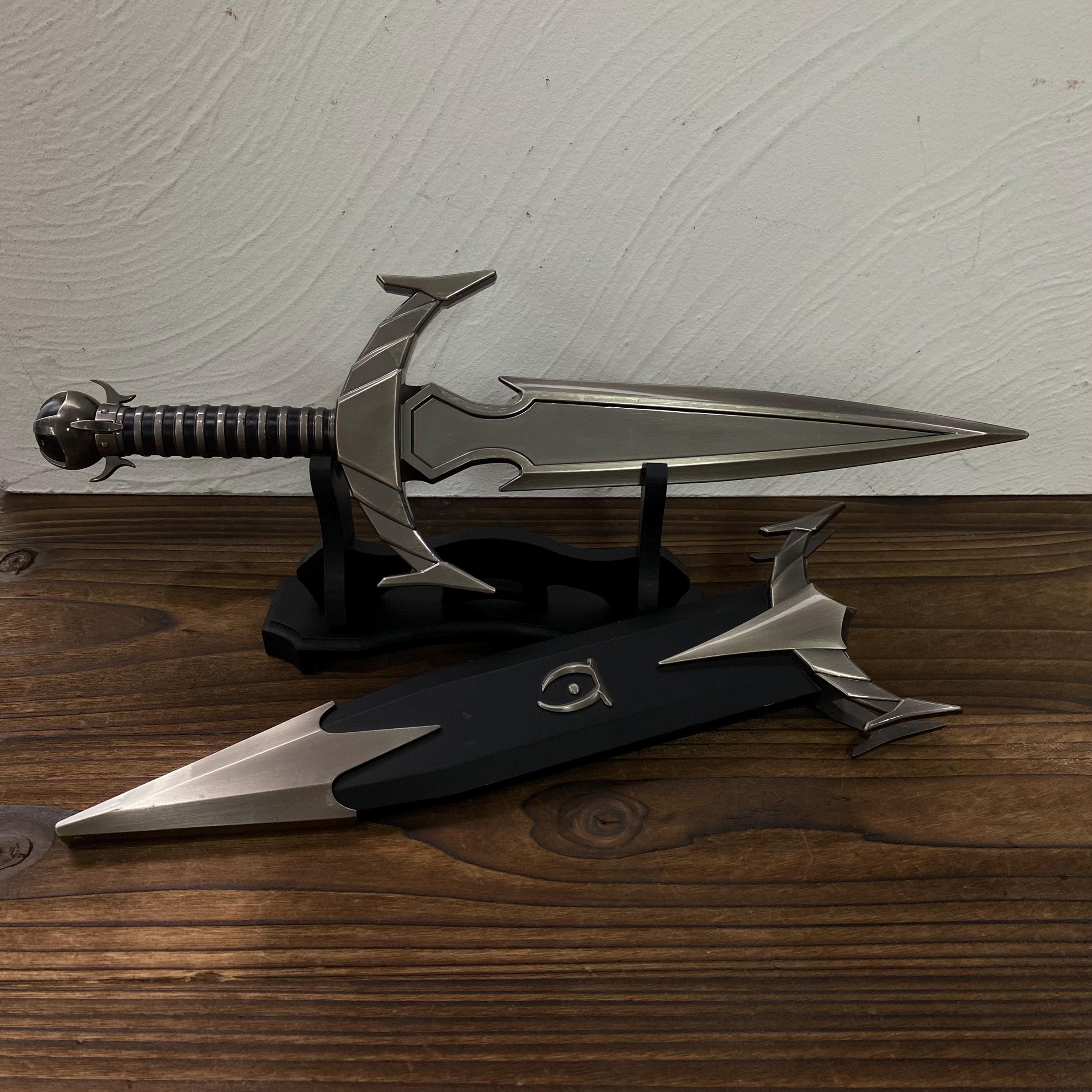Handmade Oblivion Mehrunes Dagon Razor 45CM/17.7" Metal Skyrim Daedric Dagger Life-Size Dagon Dagger Blunt Replica Oblivion Cosplay Prop