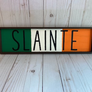 Slainte - Irish Sign - Hand painted - Irish home decor - Gaelic decor - Cheers - Ireland - Irish toast - St. Patrick’s Day