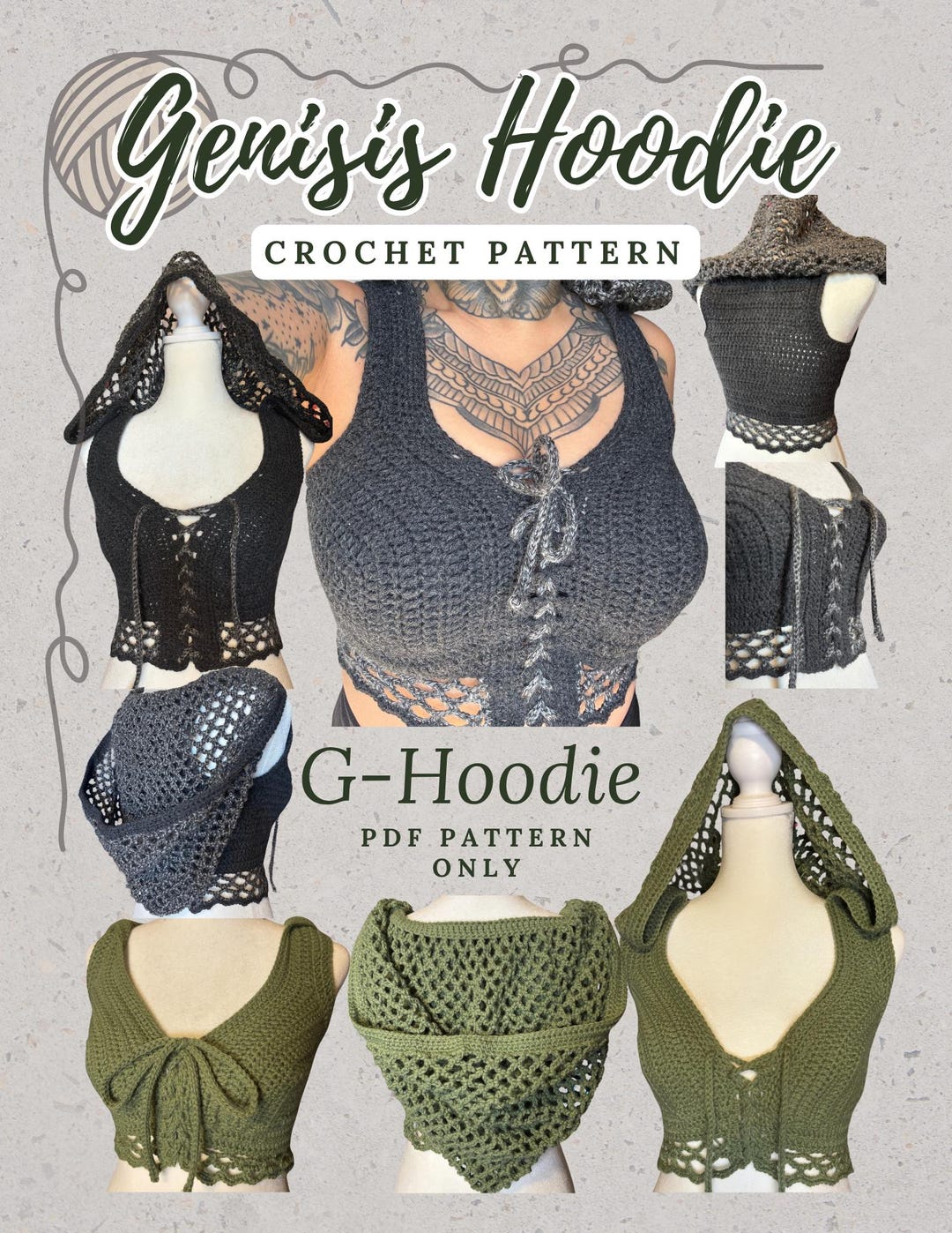Genisis Hoodie Top Crochet Pattern