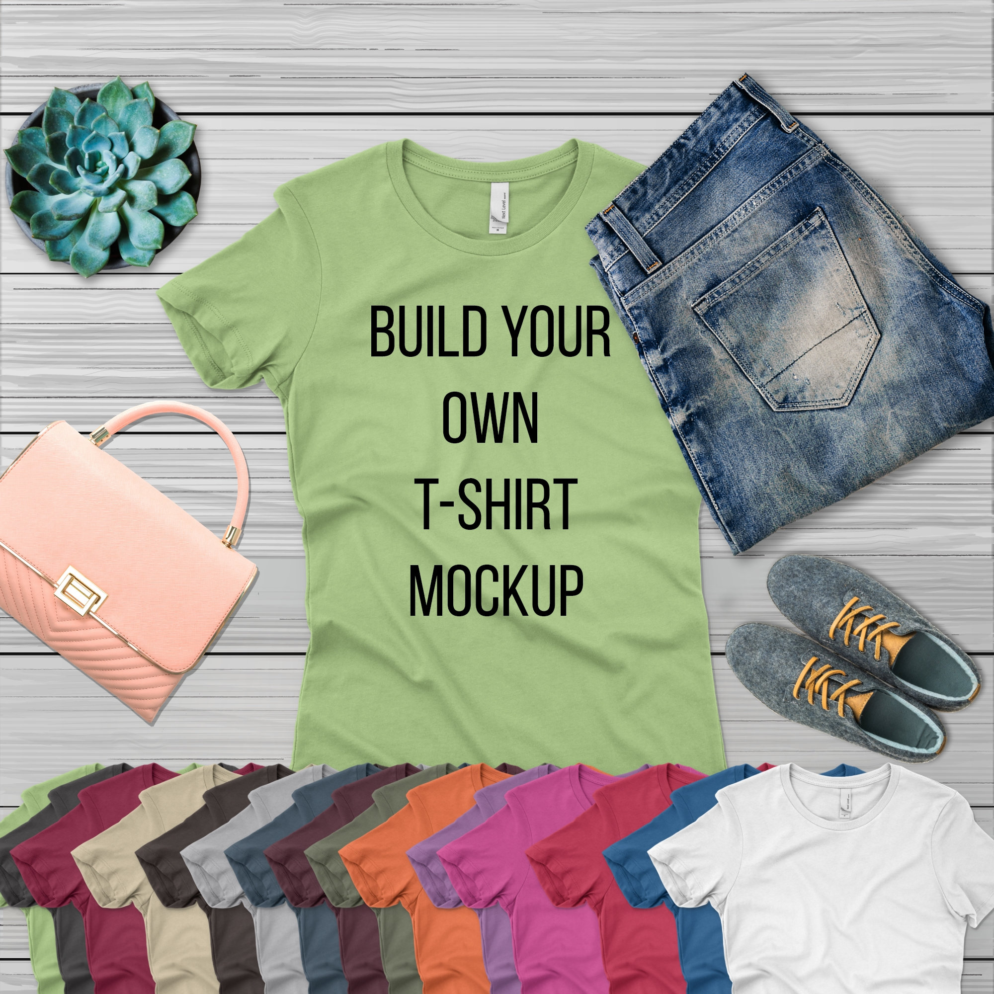Customize Women's Boyfriend TShirt Mockup. Build your own Etsy