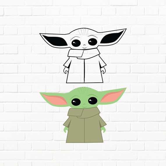 Super Cute Baby Yoda Svg Png Jpeg Ai Eps Digital File Etsy