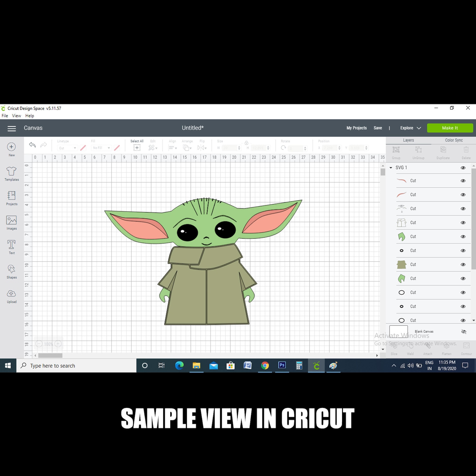 Download Super cute baby Yoda svg png jpeg AI EPS digital file | Etsy