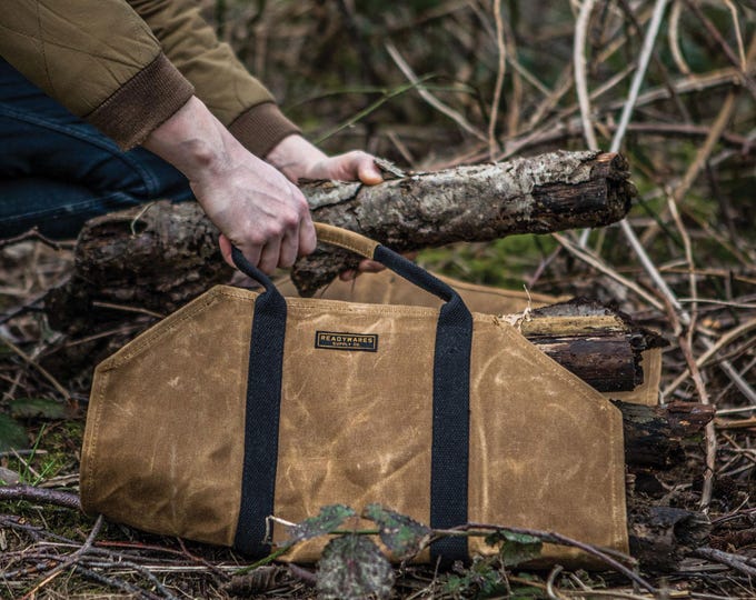 Waxed Canvas Firewood Carrier | Campfire Bag - Readywares