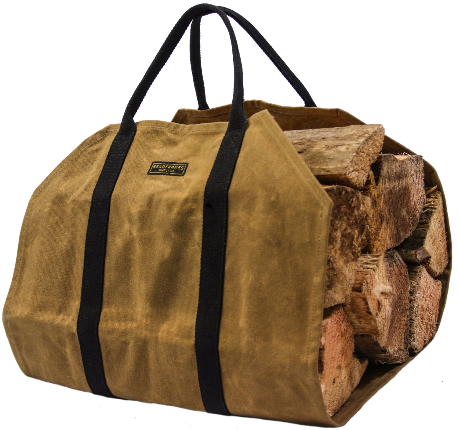 Firewood Bag Heavy Waterproof Waxed Storage Home F ブランド品